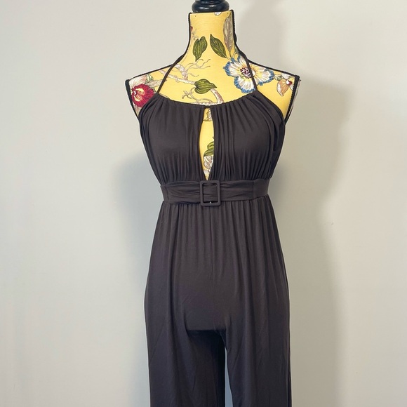 Victoria’s Secret Halter Style Brown Jumpsuit Small - Picture 3 of 7